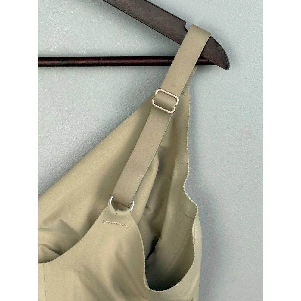 Aerie Smoothez Plunge Bra Women 40D Tan‎ Nylon Blend Seamless Adjustable Straps